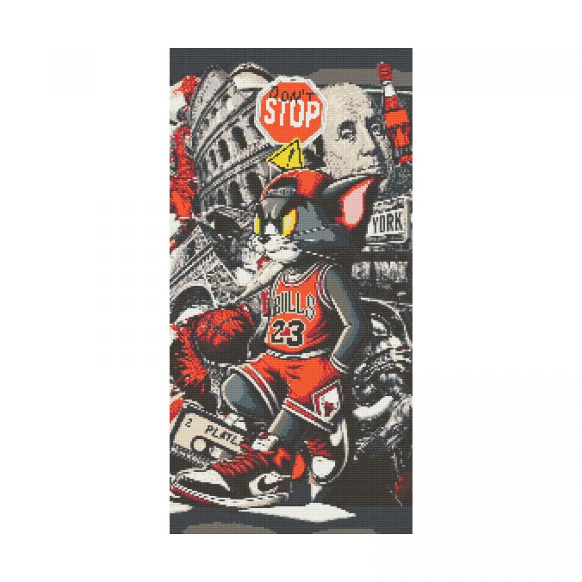 Уцінка.  Алмазна мозаїка/вишивка Том стріт арт 40*80 см Орігамі OD 6009 - Пошкоджена слюда  фото 3