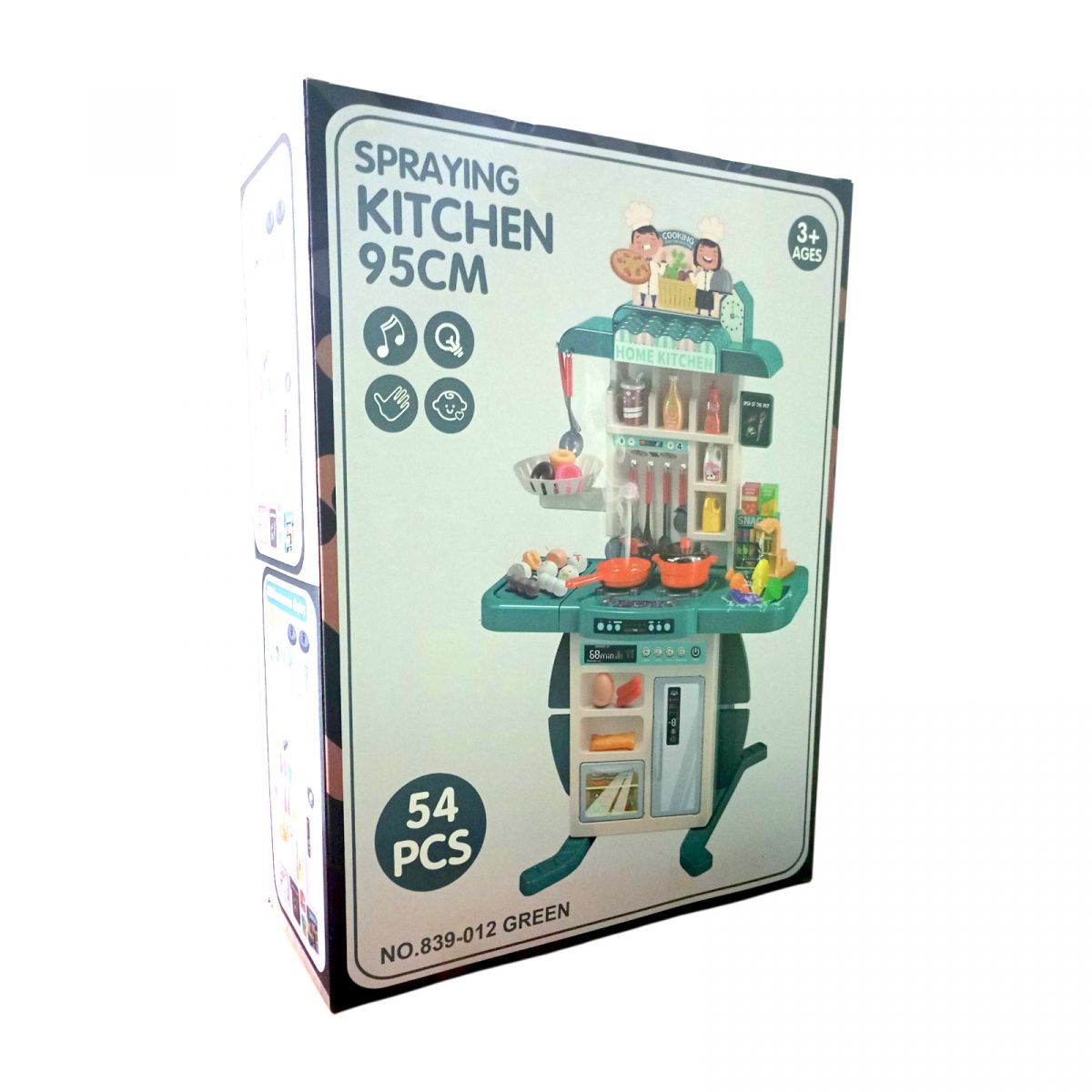 Кухня з посудом батар. муз. світ. пар. тече вода (мікс кольорів)  фото 3