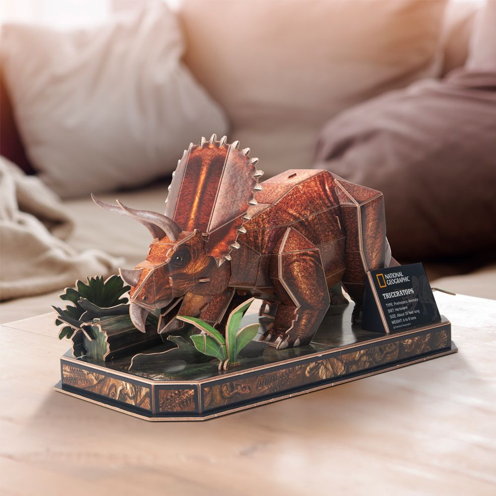 CubicFun Тривимірна головоломка-конструктор National Geographic Dino Трицератопс  фото 3 CubicFun Тривимірна головоломка-конструктор National Geographic Dino Трицератопс  фото 3