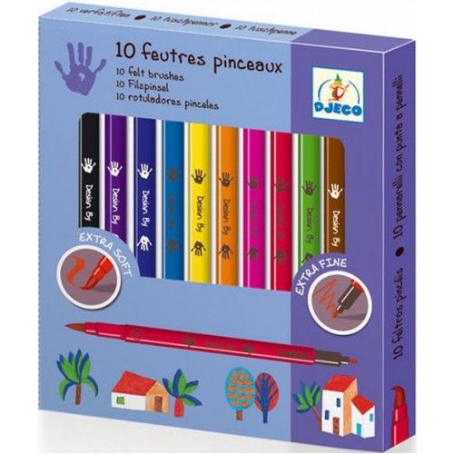 Фломастери кольорові з аксесуарами набір 10шт.  фото 3