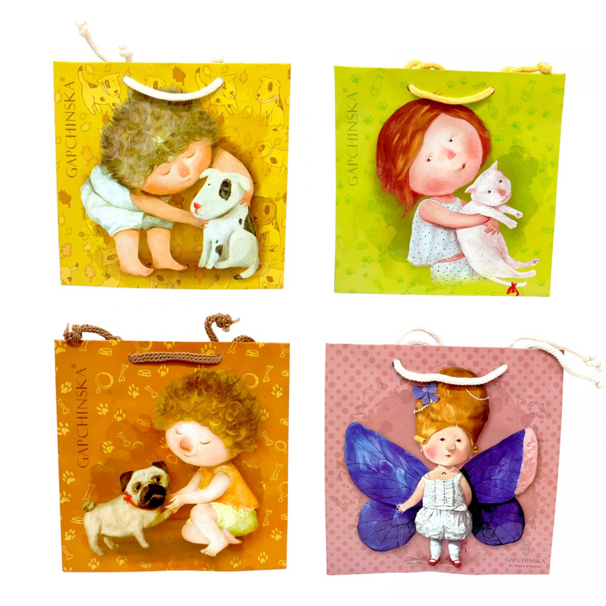 Пакет паперовий 16*16*7 мікс видів  фото 3