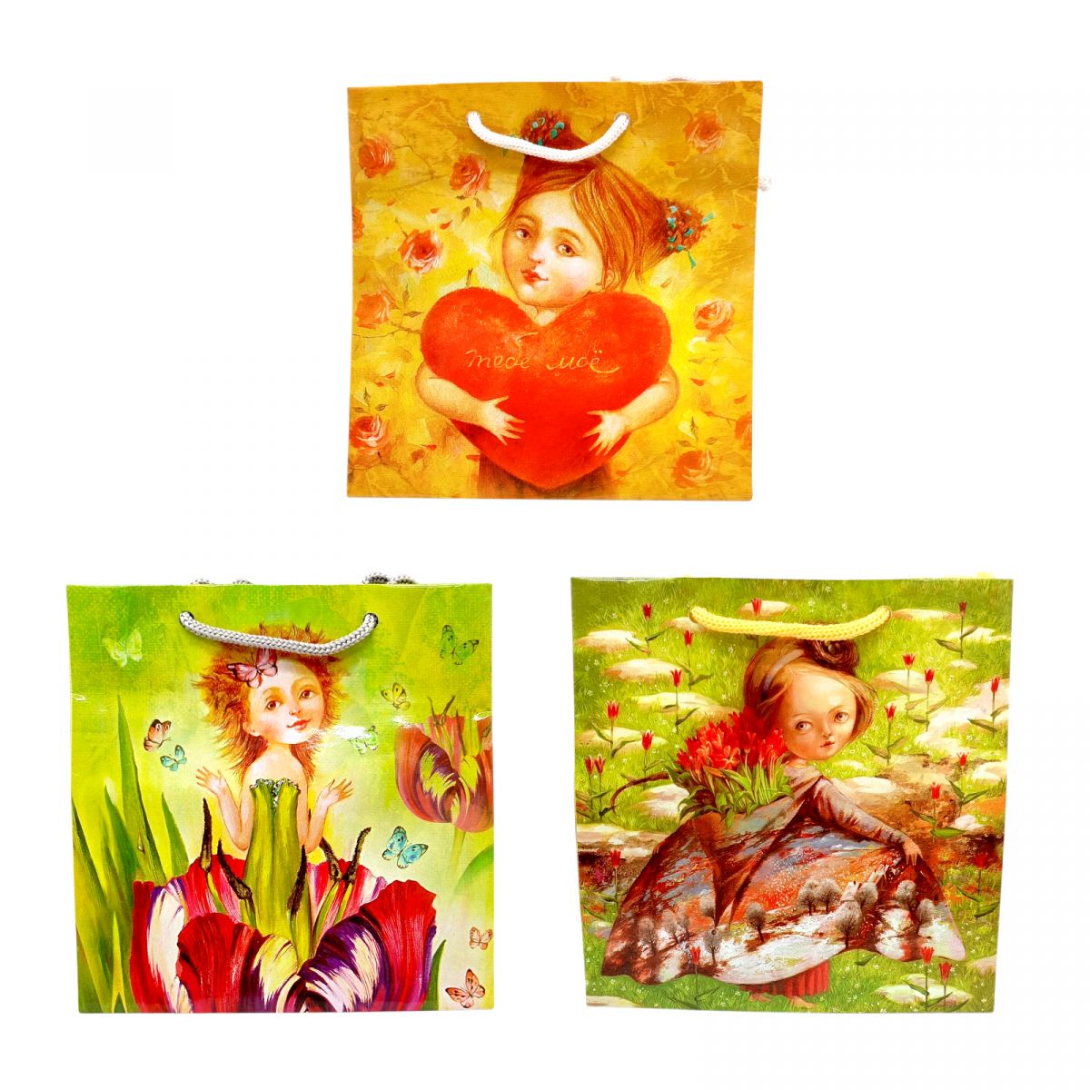 Пакет паперовий 16*16*7см, мікс видів  фото 3