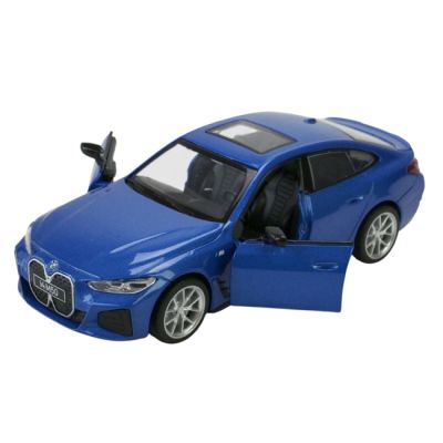 Машина металлическая АВТОПРОМ 1:34 "BMW i4 M50" на батарейках с звуком, светом  фото 3
