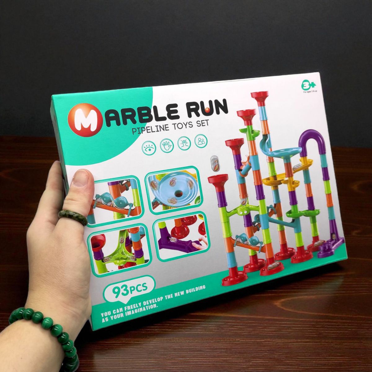 Конструктор "Marble Run" трек с шариком 93 дет кор.  28*7,7*20,7 см  фото 3