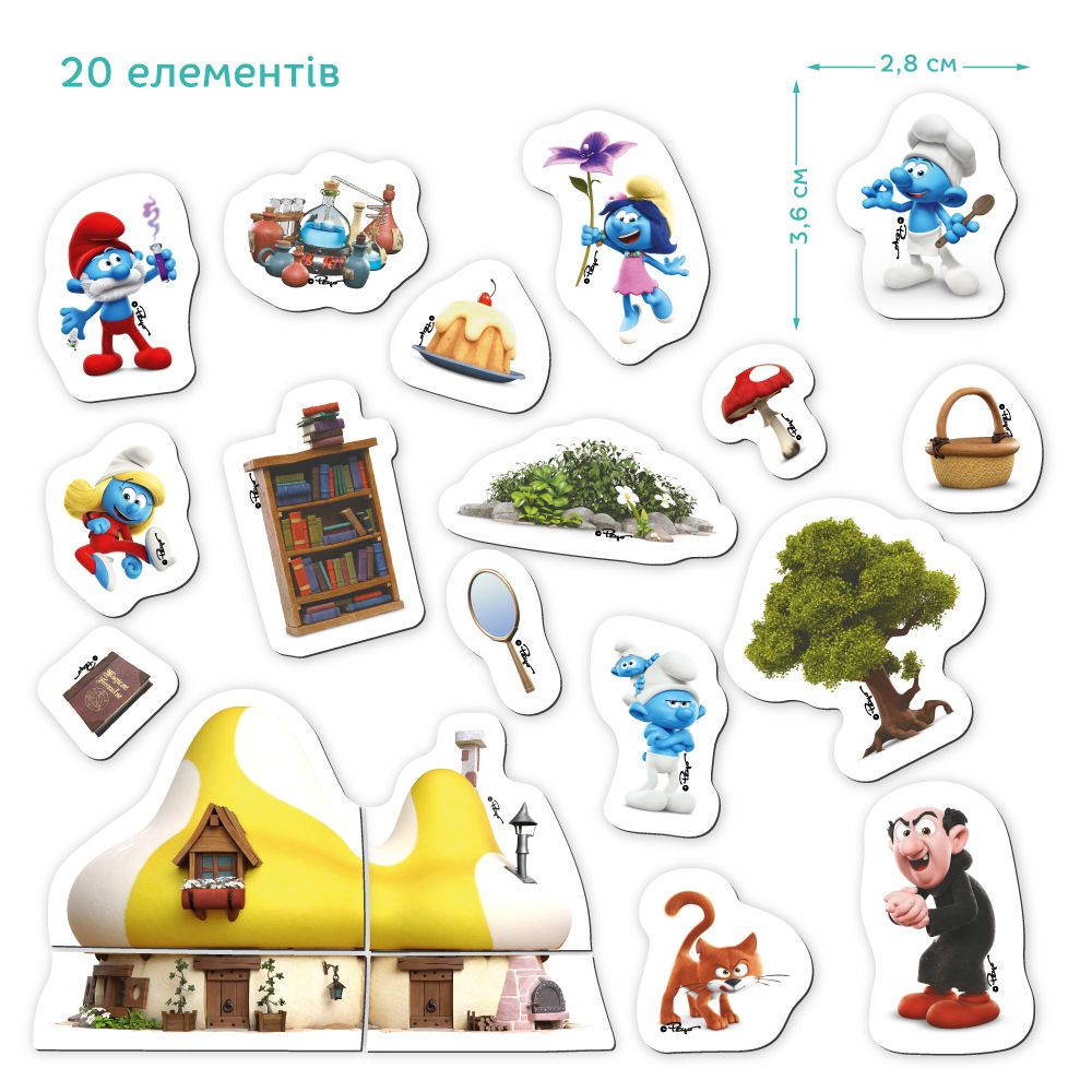 Магнітна гра "Дім Мрії.  The Smurfs Їдальня Шефа"  фото 3