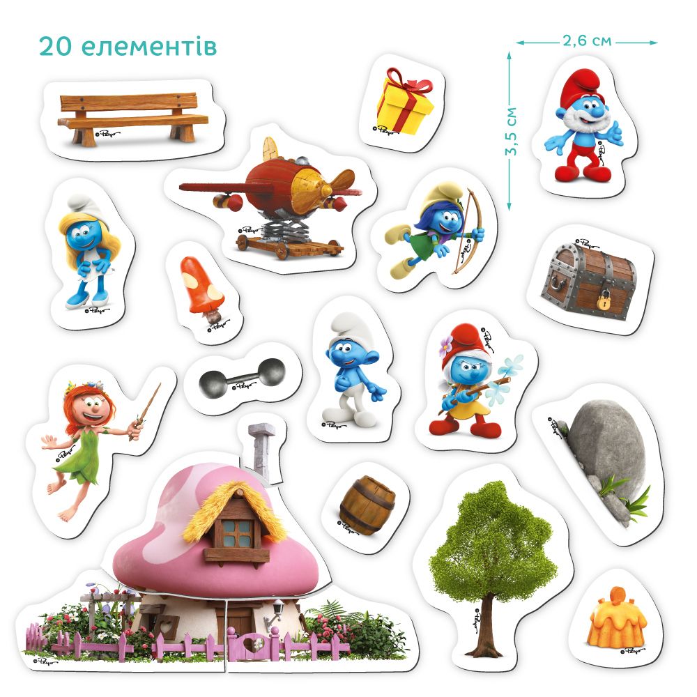 Магнітна гра "Дім Мрії.  The Smurfs Котедж Смурфетти"  фото 3