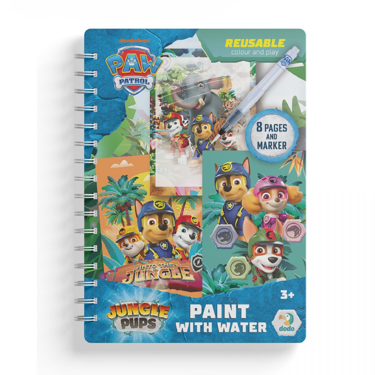 Водна розмальовка "Щенячий Патруль.  Джунглі" 8 сторінок  фото 3