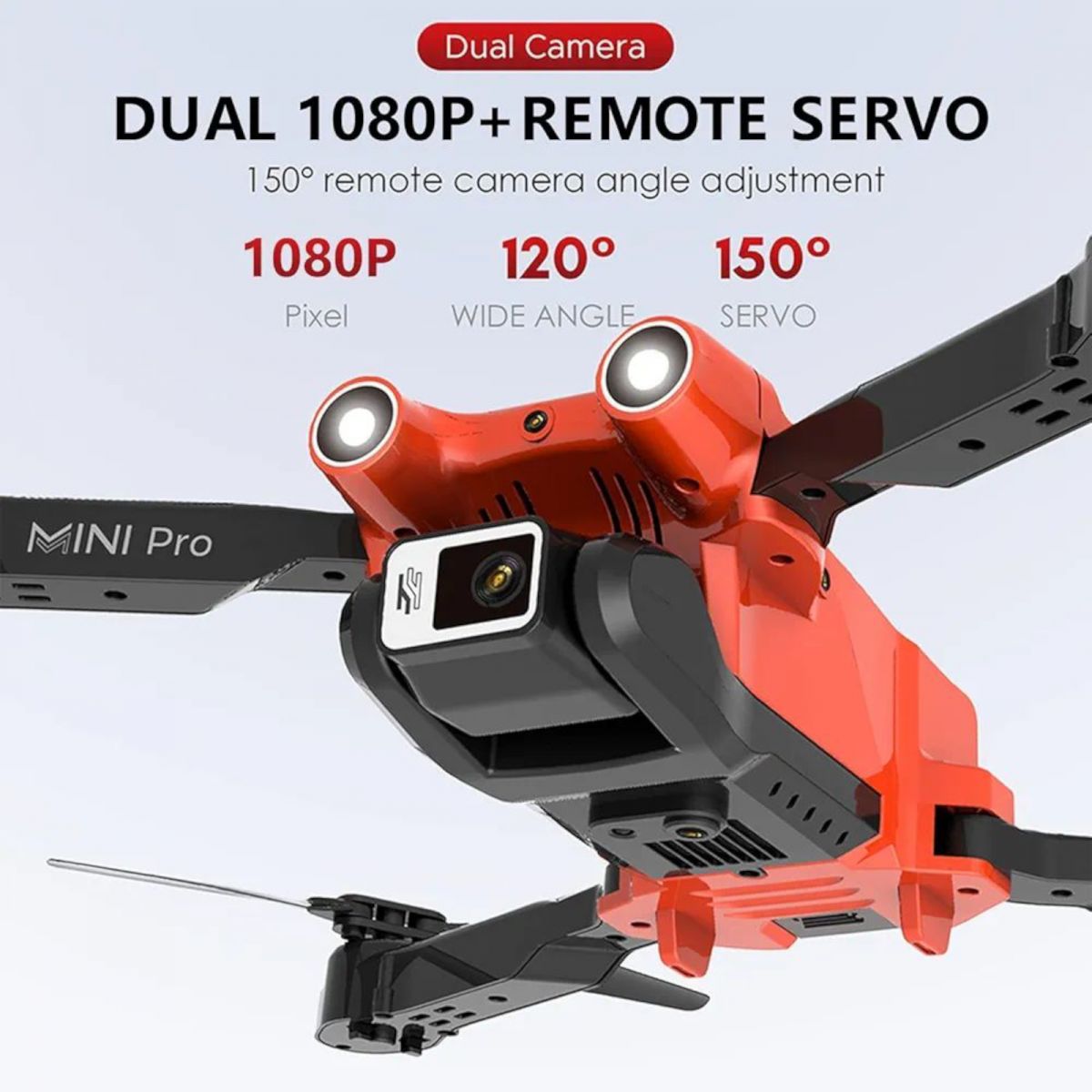 Квадрокоптер на радіокеруванні акумулятор, USB-кабель, викрутка, пульт, підсвічування, HD камера, сумка для зберігання, додаток, в коробці  фото 3