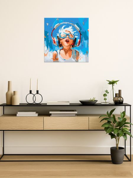 Картина за номерами - "Його літній біт" ©Mariia Kotiuzhynska, 50х50см  фото 3