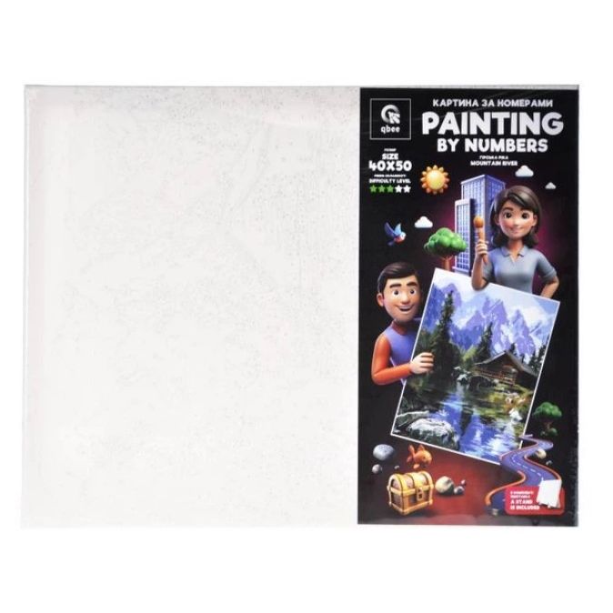 Картина по номерах 40х50 см "Березовий край" з деревʼяною підставкою  фото 3