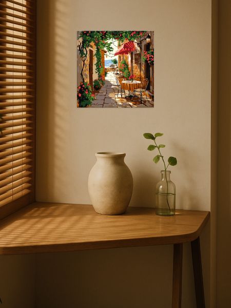 Картина за номерами - "Кав'ярня з вінтажними меблями" ©art_selena_ua, 30х30см  фото 3