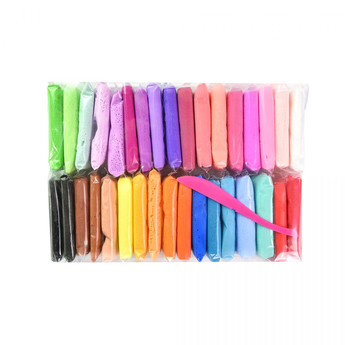 Набір для творчості (повітряний пластилін) "UʼDO Clay" 34 шт, брикет 10 г (укр)  фото 3