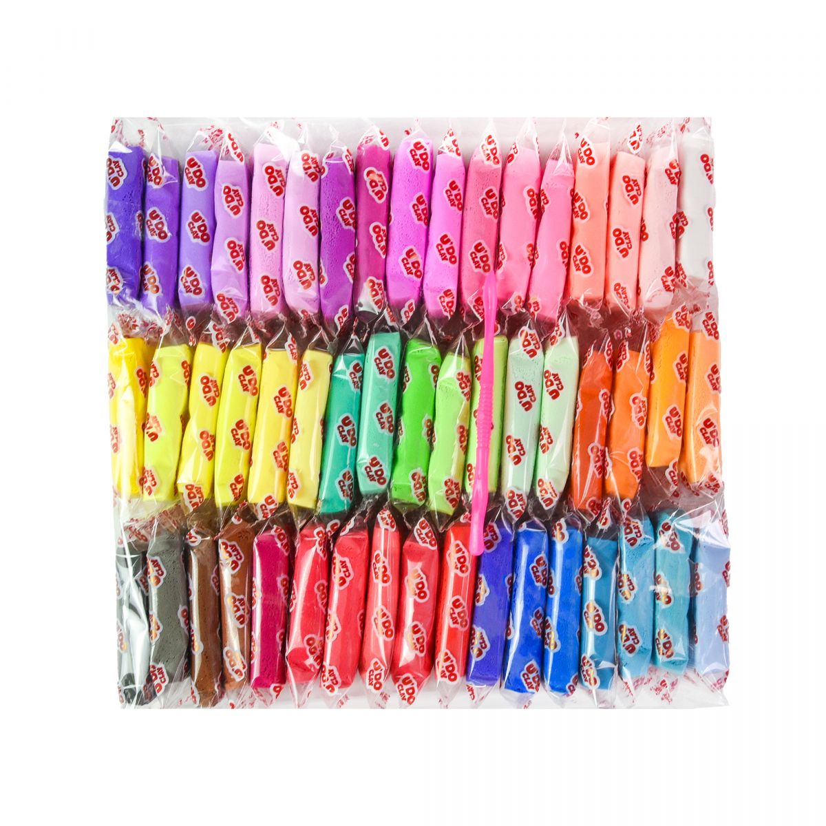 Набір для творчості (повітряний пластилін) "UʼDO Clay 51 шт. " брикет 6г (укр)  фото 3