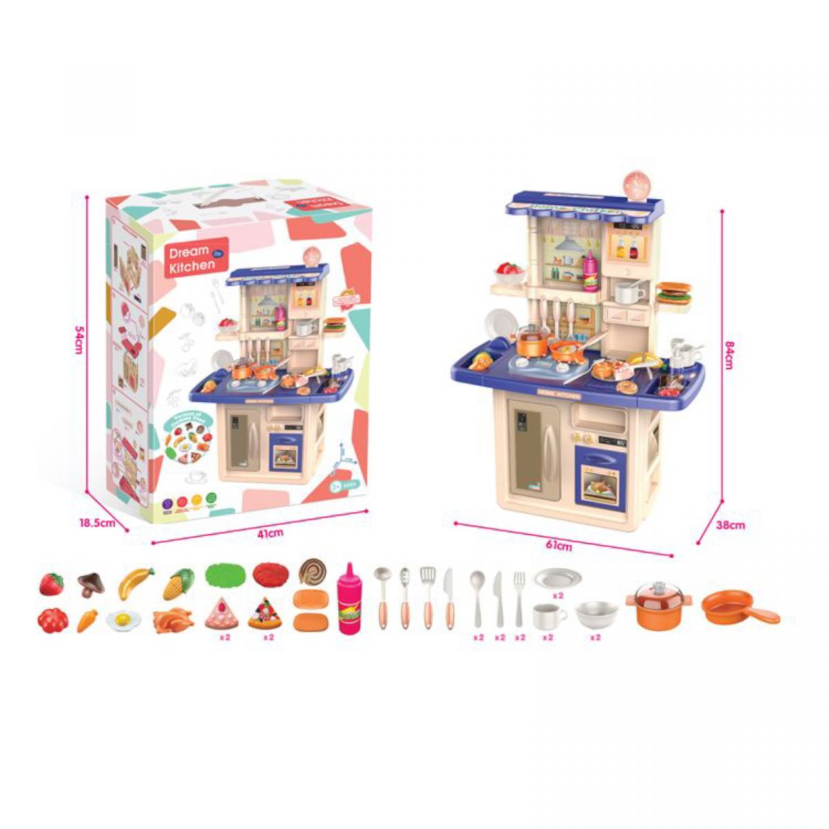 Кухня с посудой (РОЗОВАЯ)  фото 3