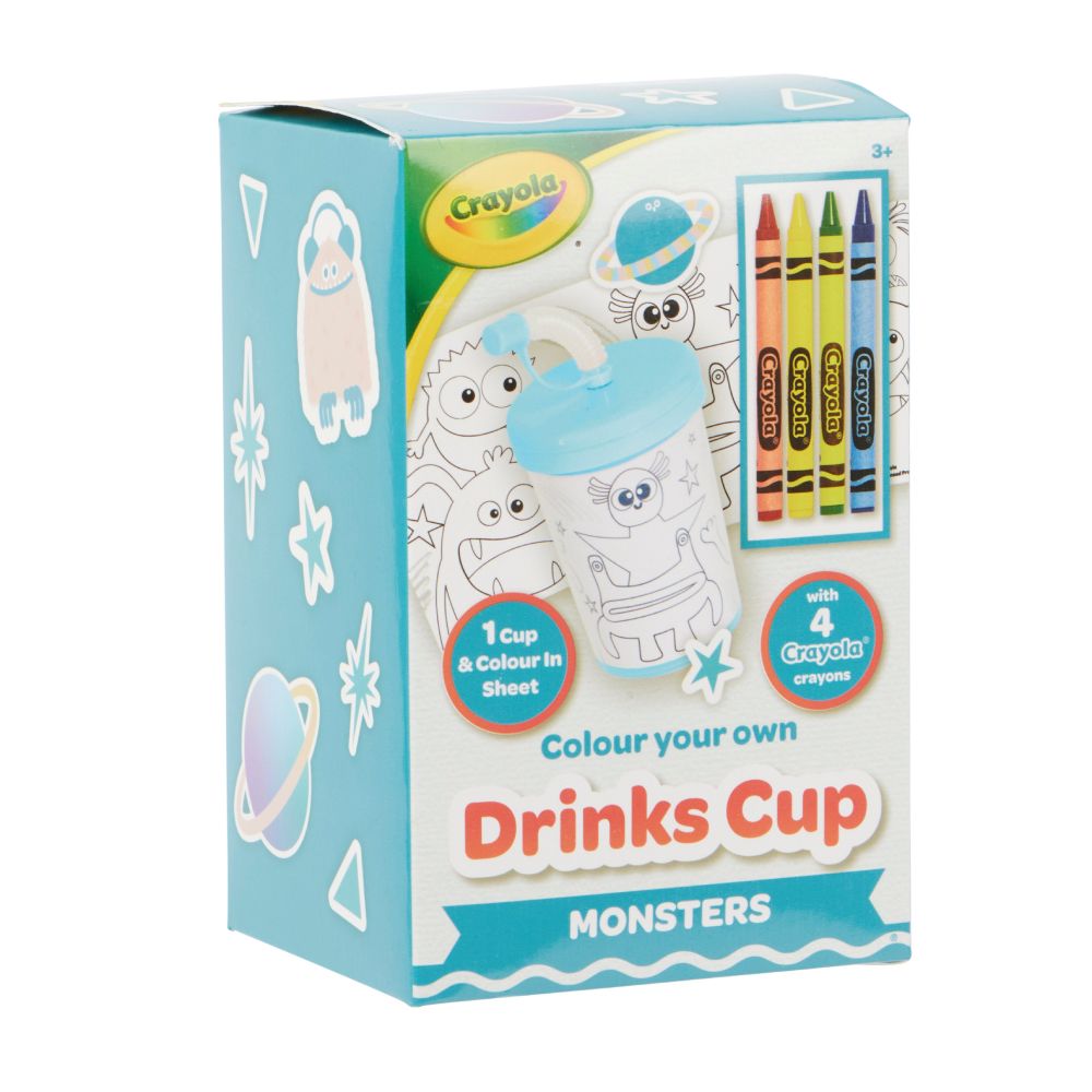 Стаканчик-розмальовка Crayola “Монстри” з олівцями  фото 3