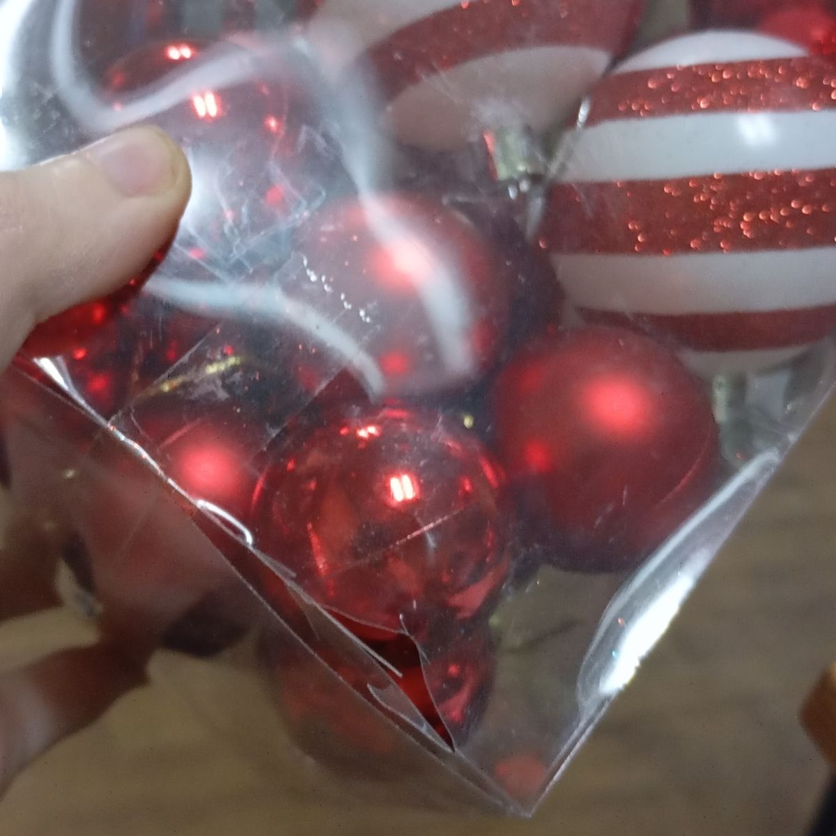 Уценка.  Новорічні прикраси, 30 штук, кульки у слюді   - Повреждена упаковка  фото 3