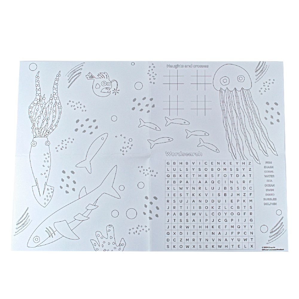 Підложки-розмальовки Crayola “Підводний світ” 2 шт з олівцям  фото 3