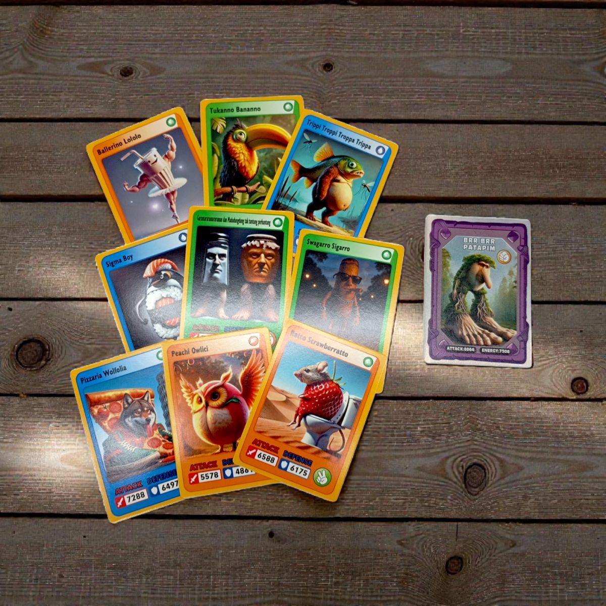 Ігрові картки "talian Brainrot" (мікс видів)  фото 3