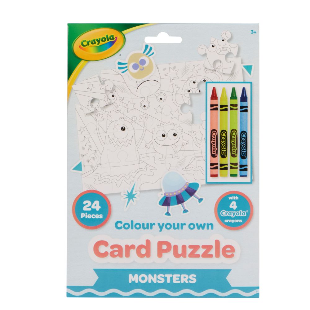 Пазл-розмальовка Crayola “Монстри” з олівцями  фото 3