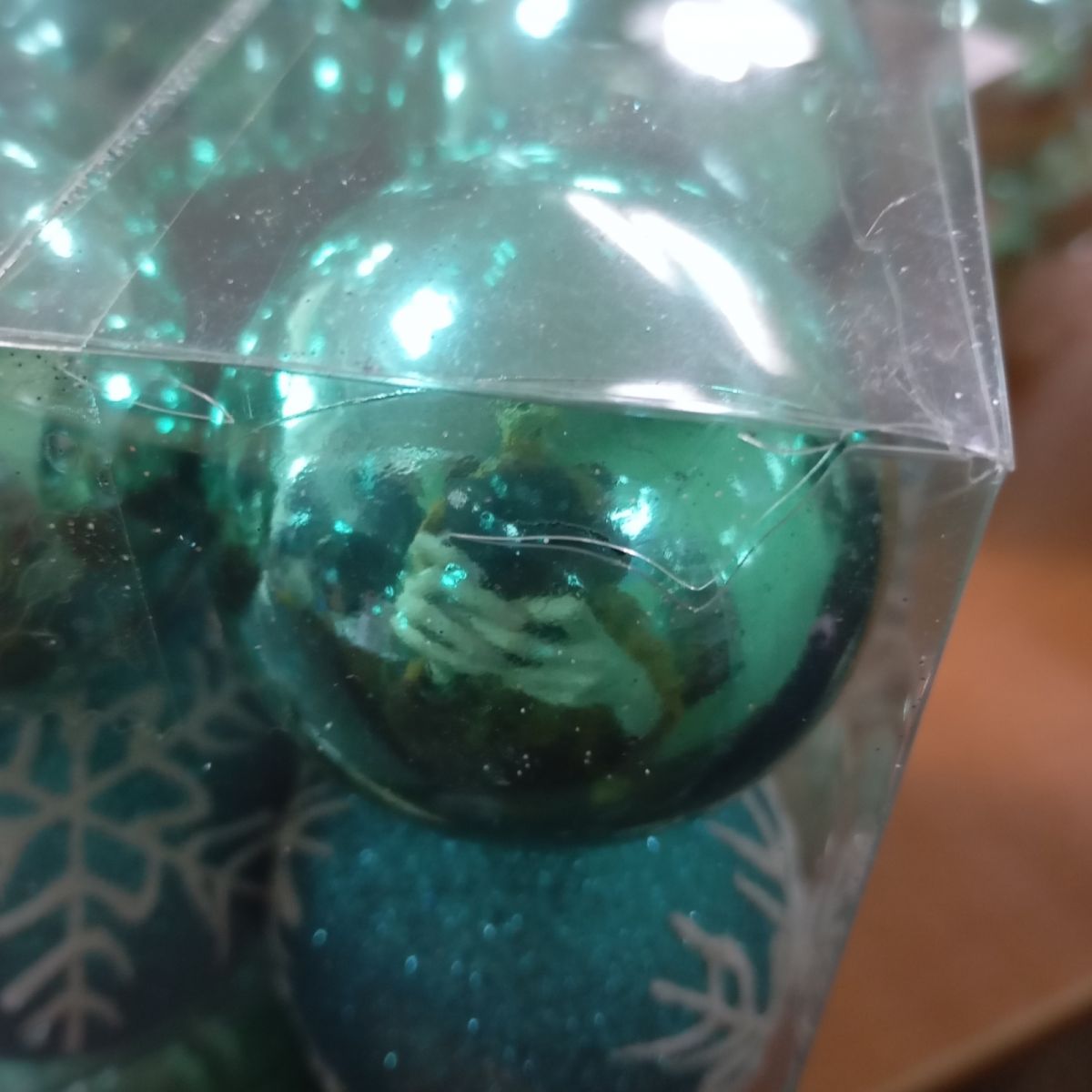 Уценка.  Новогодние украшения, 24 штук, шарики, D=5,5 см, в слюде - Повреждена упаковка  фото 3