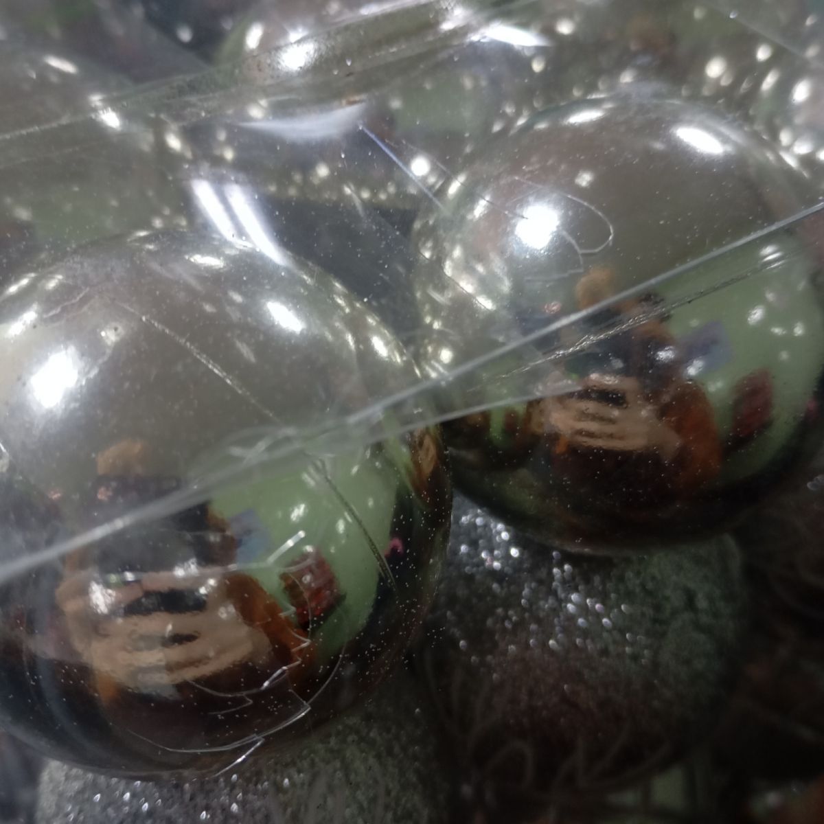 Уценка.  Новогодние украшения, 24 шт, шарики, D=5,5 см, в слюде - Повреждена упаковка  фото 3