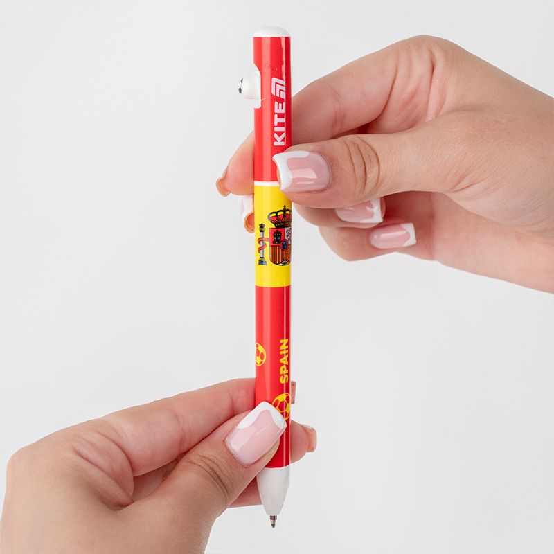 Ручка кулькова автоматична Football nations, синя  фото 3