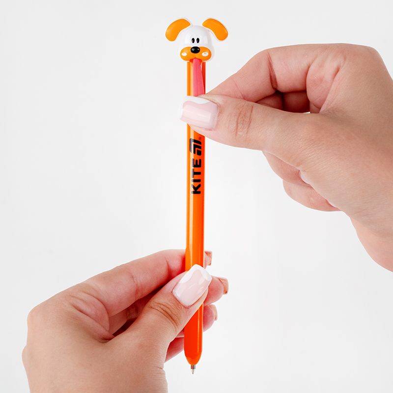 Ручка кулькова автоматична Little puppy, синя  фото 3