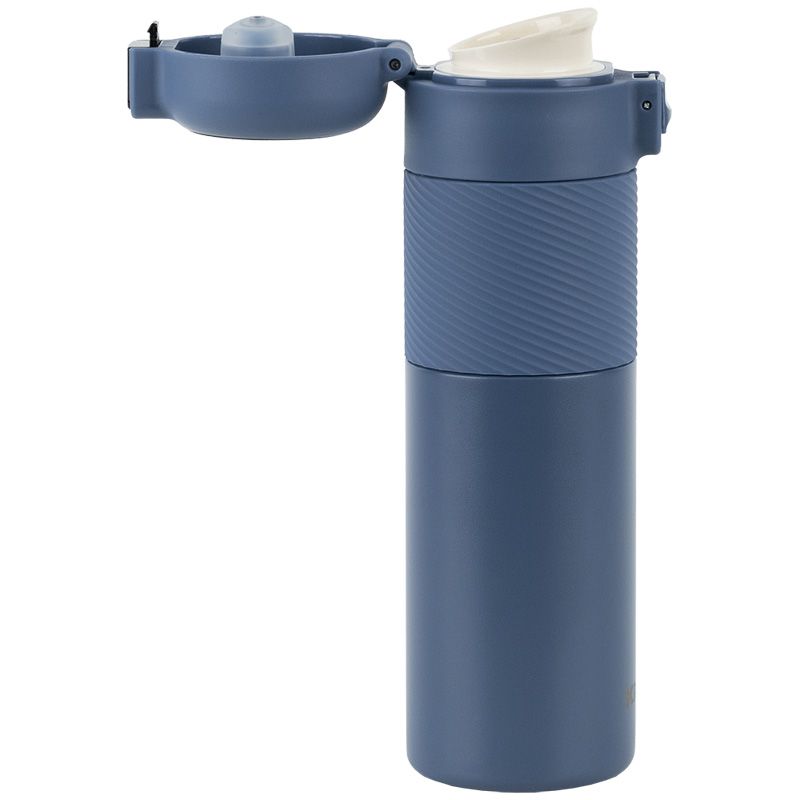 Термос з термодатчиком 450 мл,  синій  фото 3