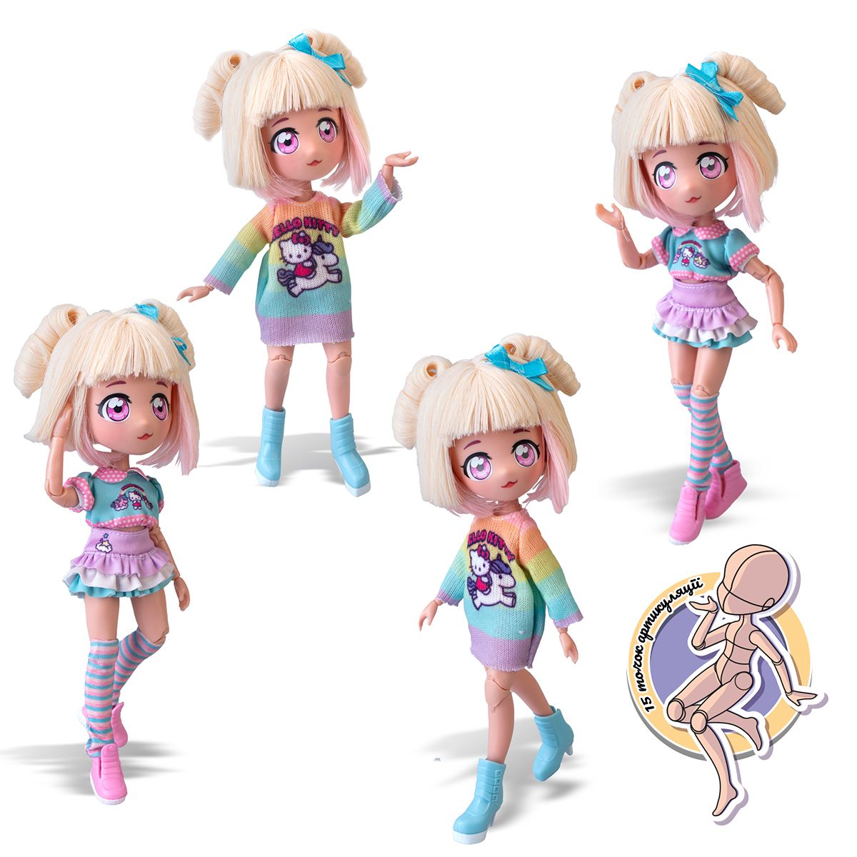 Ігровий набір "Manga Dolls серії Hello Kitty - Стильна Цукерочка-єдиноріг"  фото 3