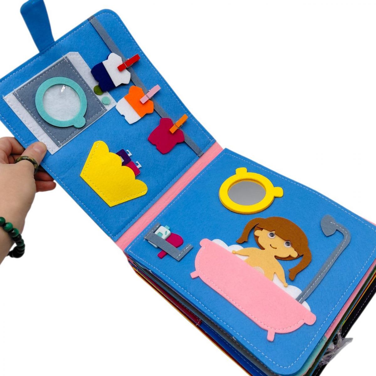 Мʼяка книжка-бізіборд (фетр, елементи на липучках, сюжетні ігри)  фото 3