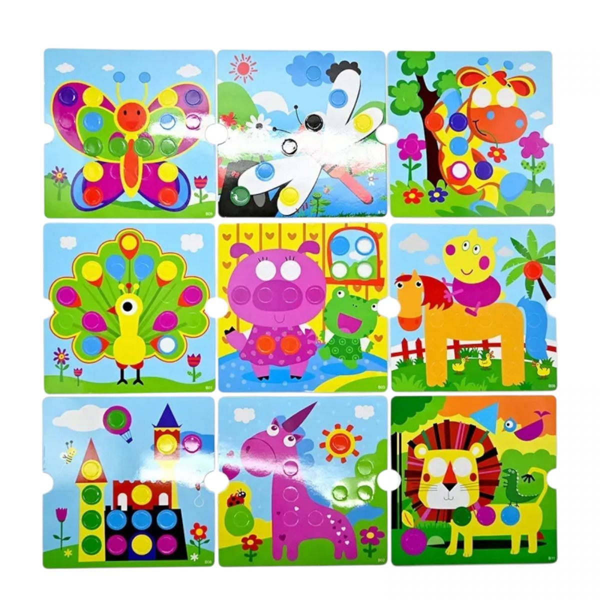 Мозаїка 3D, 12 карток, 46 елементів, в коробці  фото 3