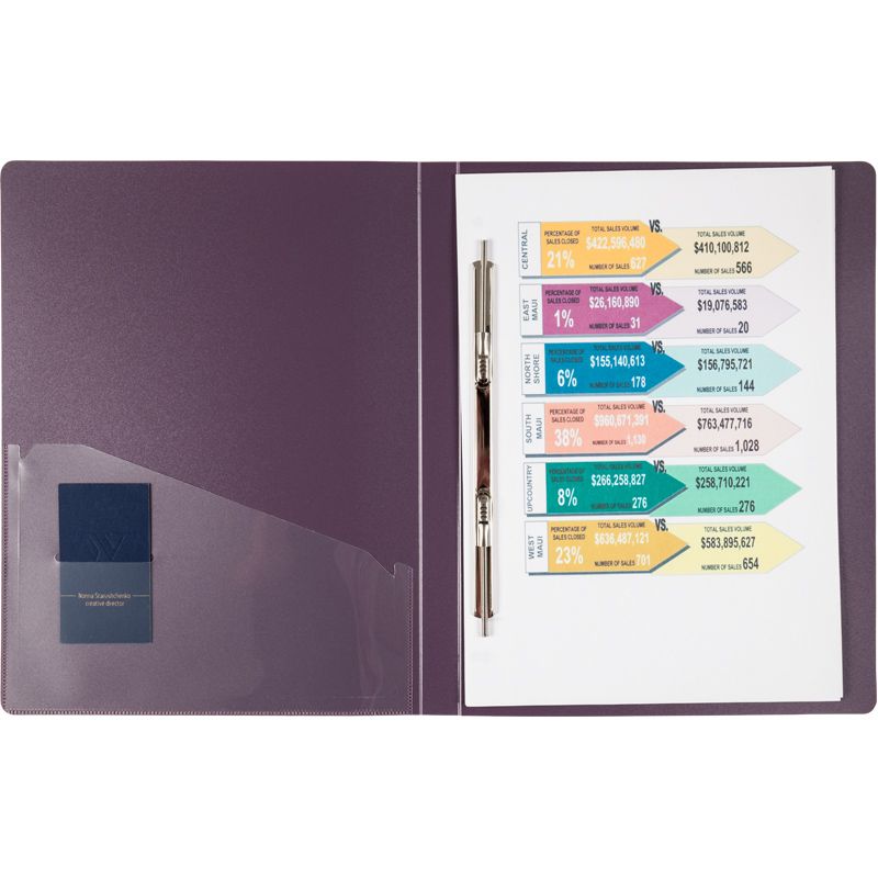 Папка-швидкозшивач А4, сливова  фото 3