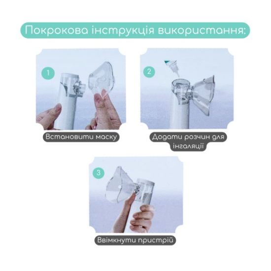Портативний інгалятор (небулайзер для дітей та дорослих)  фото 3