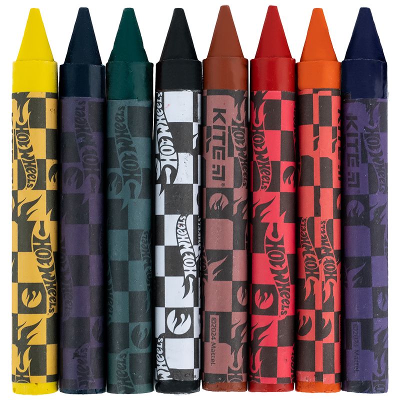 Мел восковой Jumbo, 8 цветов HW  фото 3