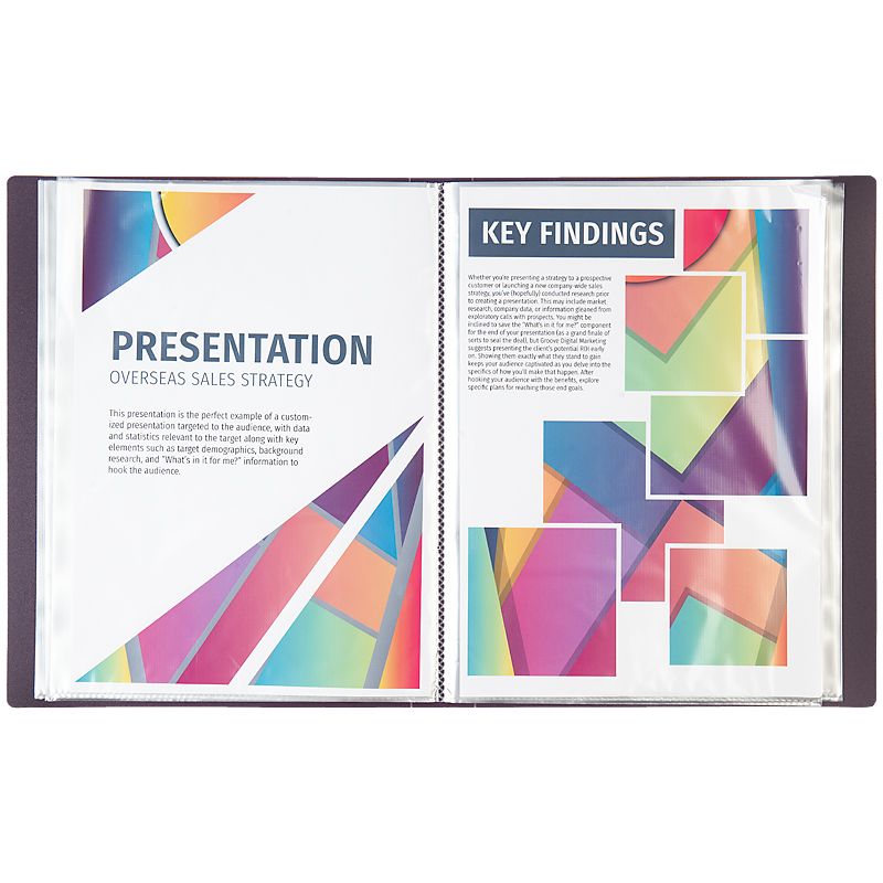 Дисплей-книга 60 файлів, сливова  фото 3