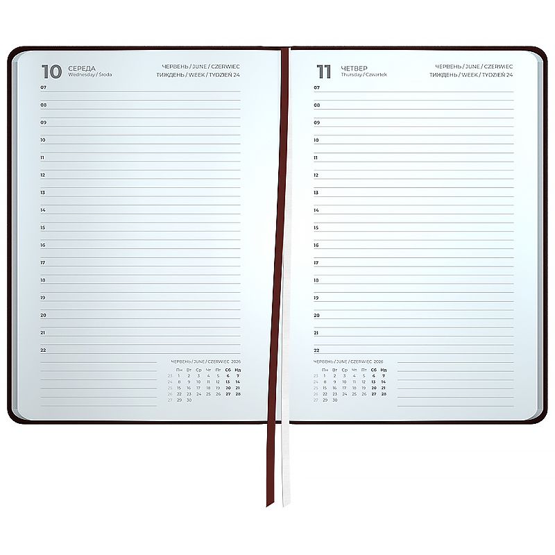 Щоденник 2026 Partner Traces, 145*210, коричневий  фото 3