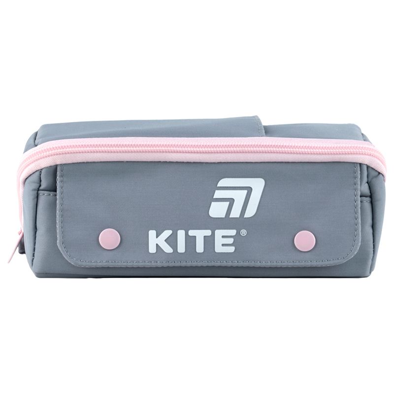 Пенал Kite 2702-1 сіро-рожевий  фото 3