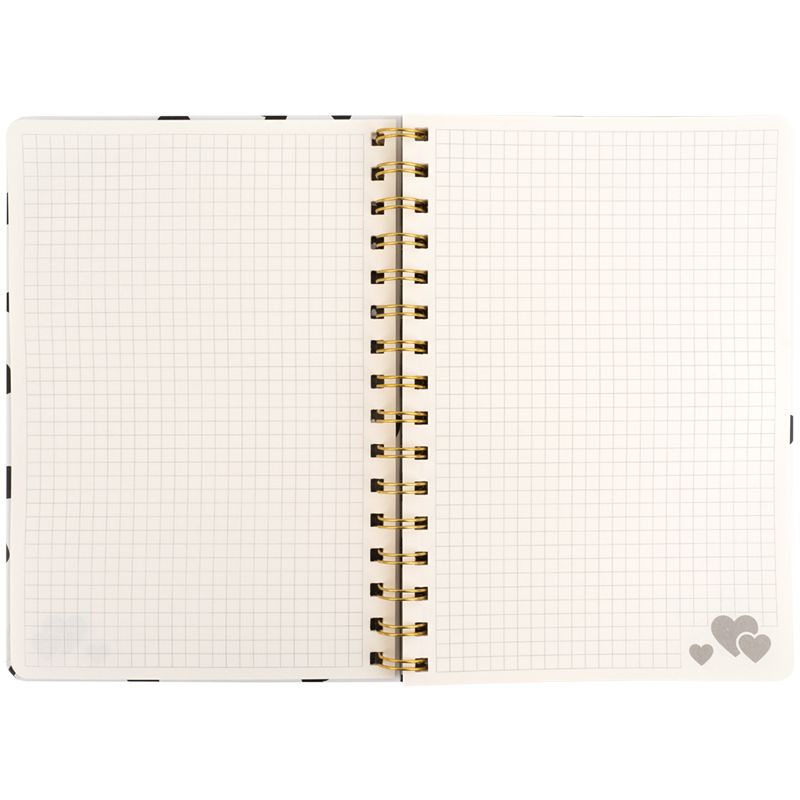 Блокнот на спіралі тв.  об. , А5, 80 арк, кл, Black&White  фото 3