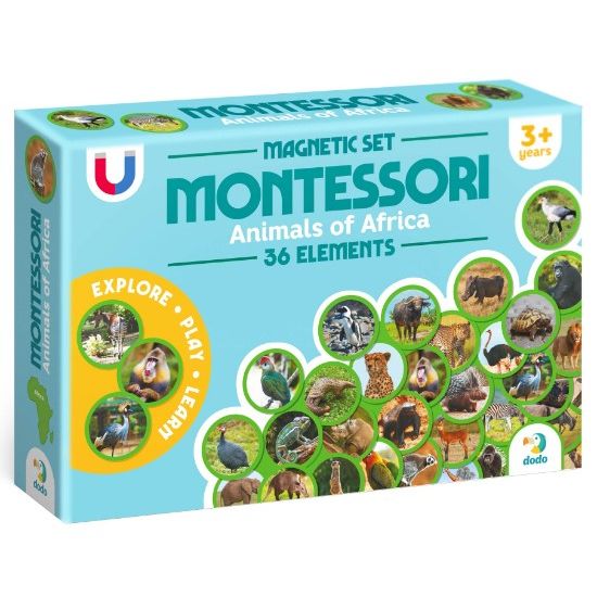 Магнітний набір Монтесорі «Тварини на континентах: Африка»  фото 3