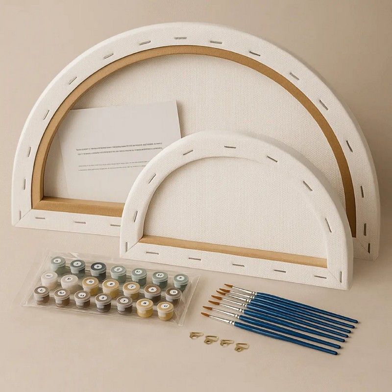 Картина за номерами з фарбами металік "Магія природи: суша і море" (напівкруги 50 см, 70 см)  фото 3