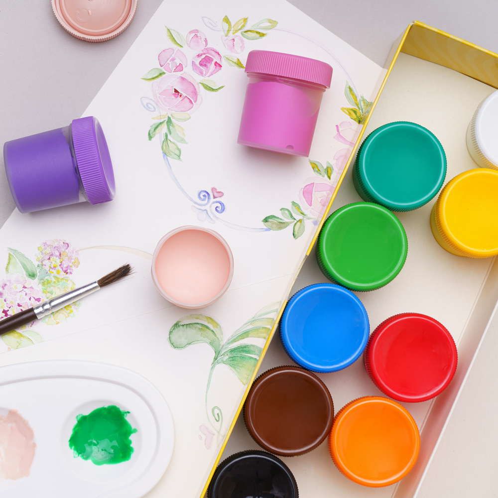 Фарби гуашеві 12 кольорів (різні кольори)  фото 3