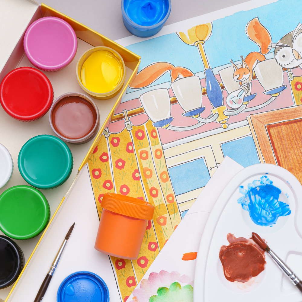 Фарби гуашеві 10 кольорів (різні кольори)  фото 3