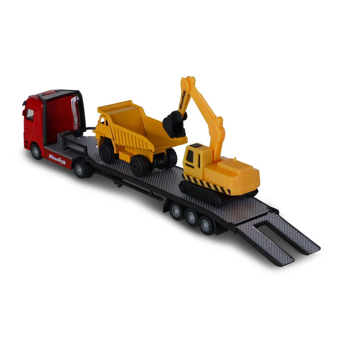 Ігровий набір - АВТОПЕРЕВІЗНИК (автоперевізник, самоскид, екскаватор, акс. )  фото 3