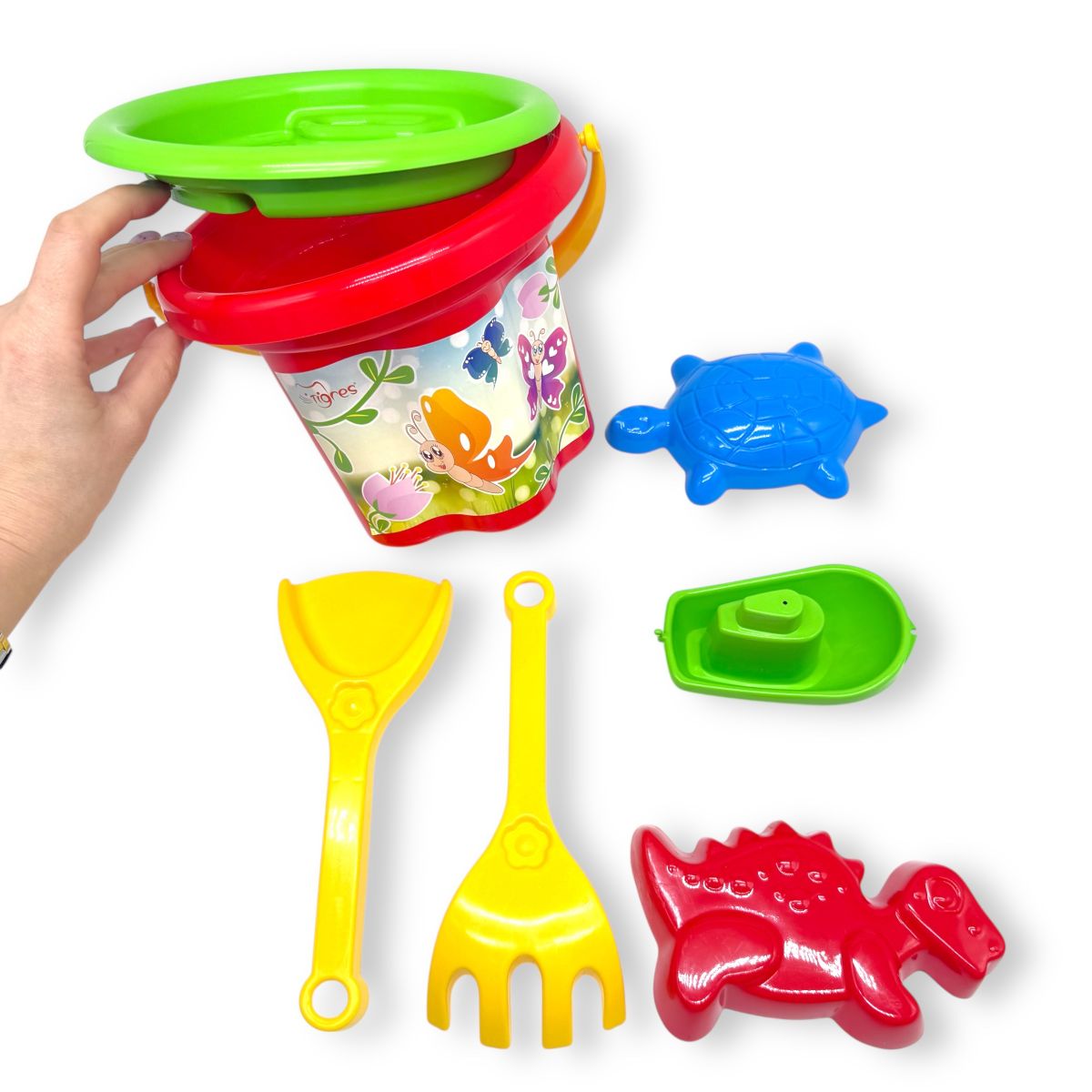 Набір для гри з піском "Квіточка", 7 елементів червоний  фото 3