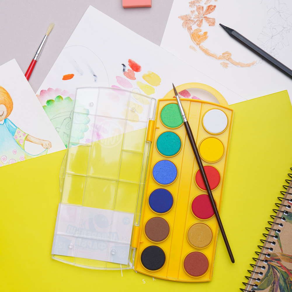 Фарби акварельні (12 кольорів в наборі)  фото 3