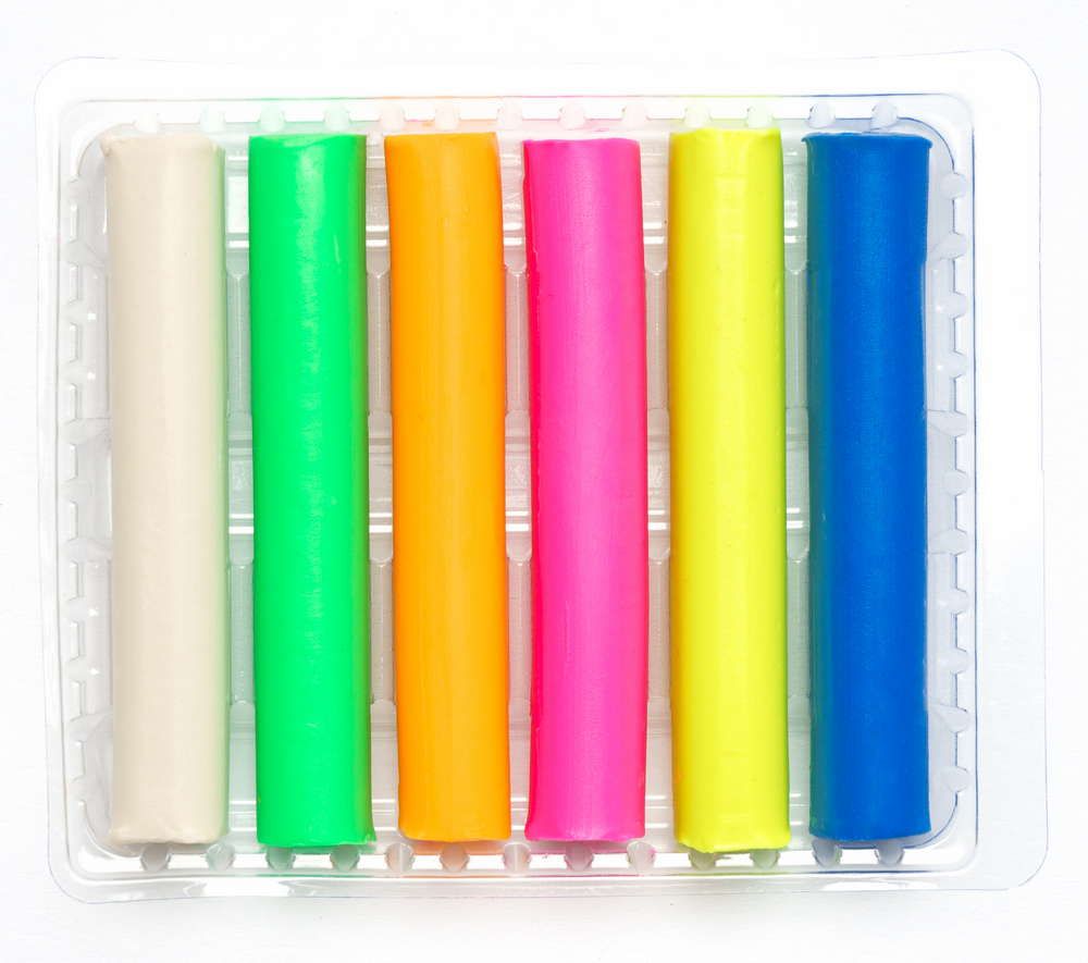 Пластилін флуоресцентний 6 кольорів  фото 3