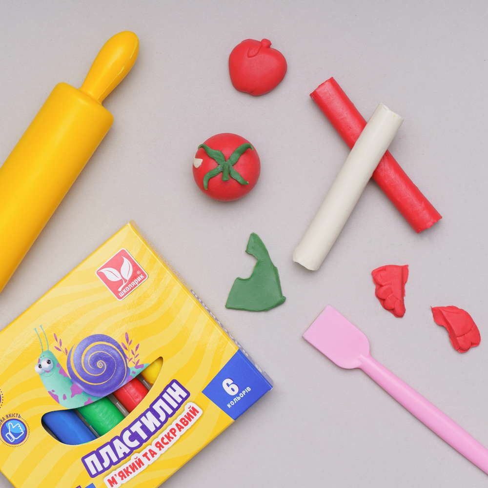 Пластилін круглий (6 кольорів в наборі)  фото 3