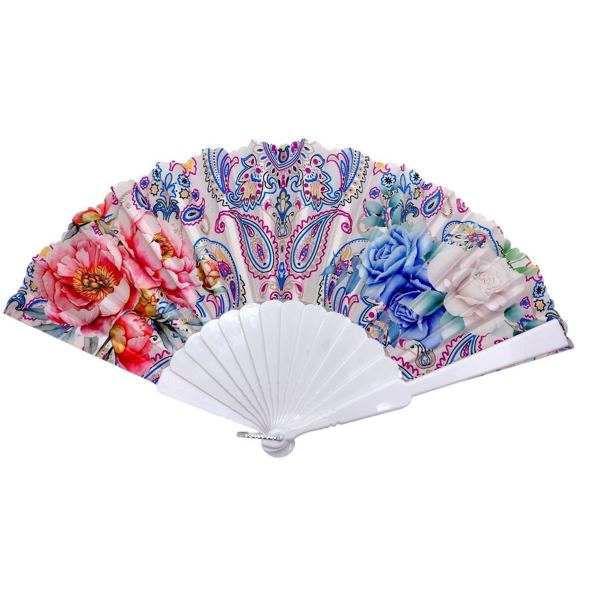 Аксесуар віяло, ручний (МІКС ВИДІВ), квітковий принт  фото 3