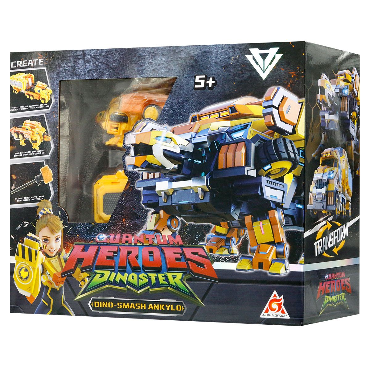 Динозавр-трансформер Dinoster - Мега Дино-Смеш Анкило  фото 3