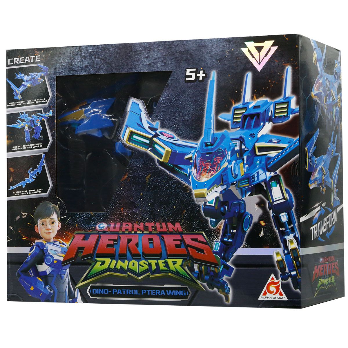 Динозавр-трансформер Dinoster - Мега Дино-Петрол Птера Винг  фото 3